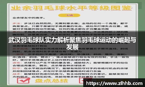 武汉羽毛球队实力解析聚焦羽毛球运动的崛起与发展
