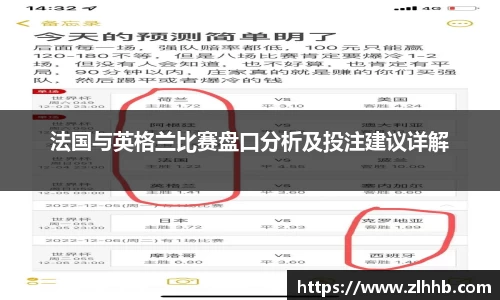 法国与英格兰比赛盘口分析及投注建议详解